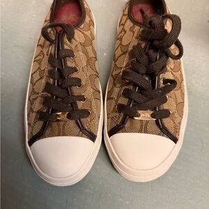 Coach Brown and White Sneakers